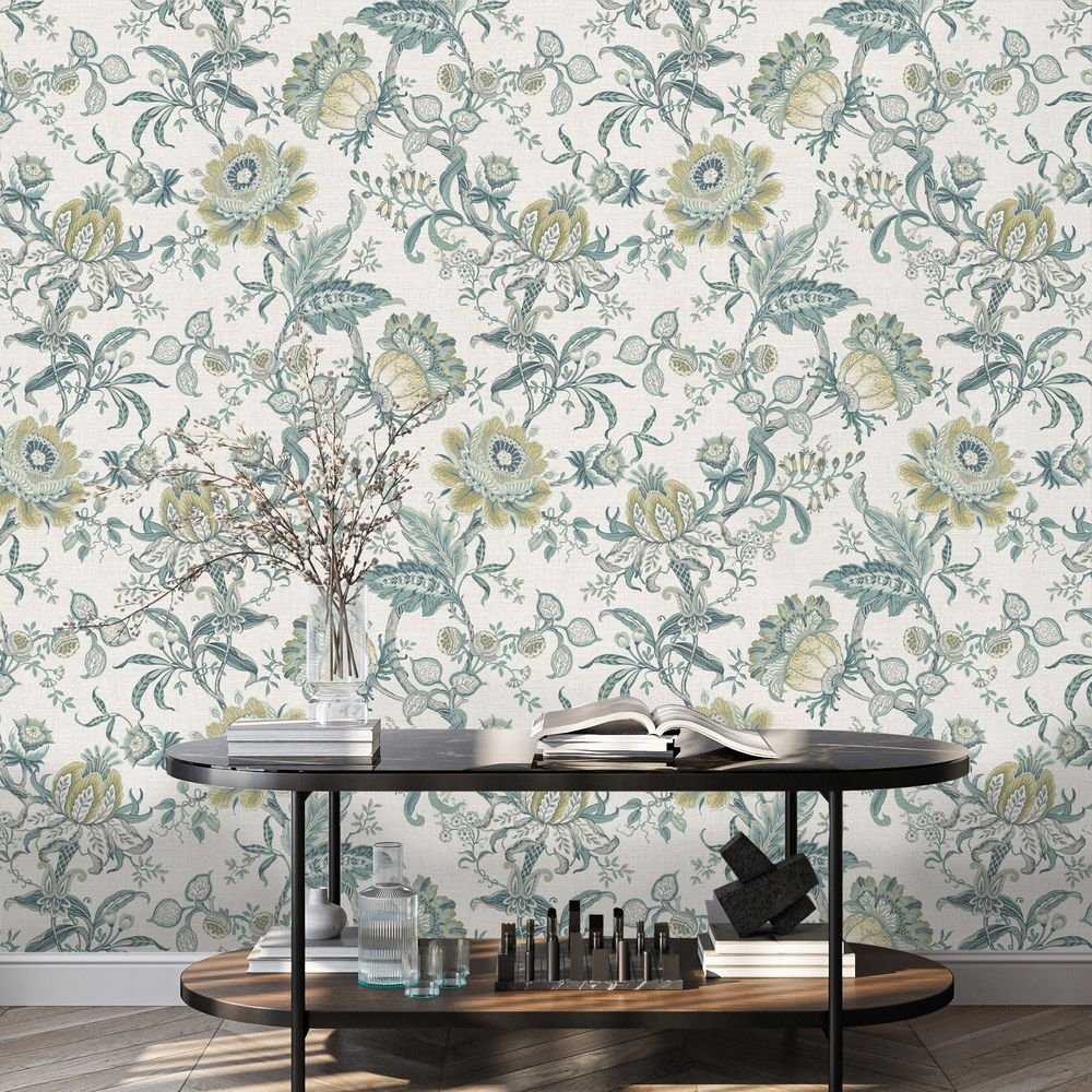 Loxley Wallpaper - Blue Mirage - Timothy Wilman - TW2546 - Premier Wallcovering