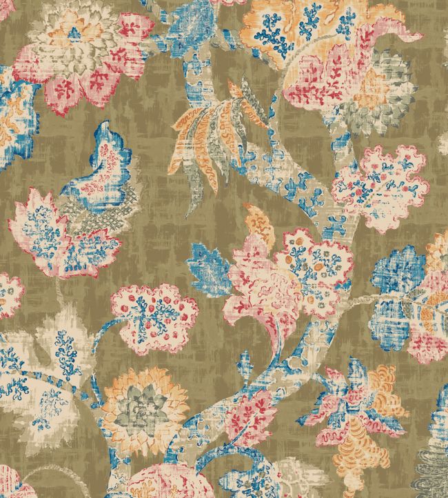 Lucia Wallpaper - Olive - Madeaux - W3200 - 02 - Premier Wallcovering