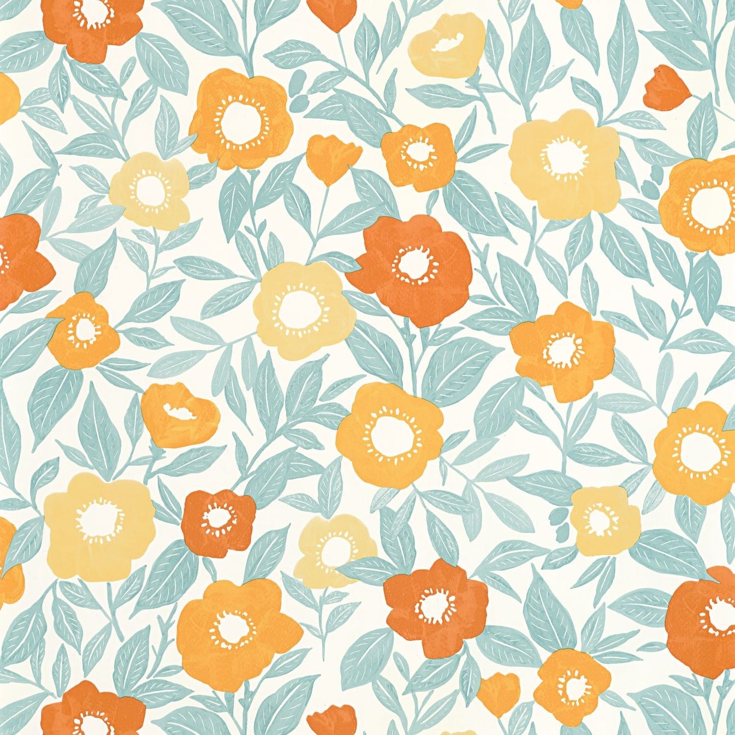 Lucky Wallpaper - Orange Jaune - Caselio - 104070646 - Premier Wallcovering