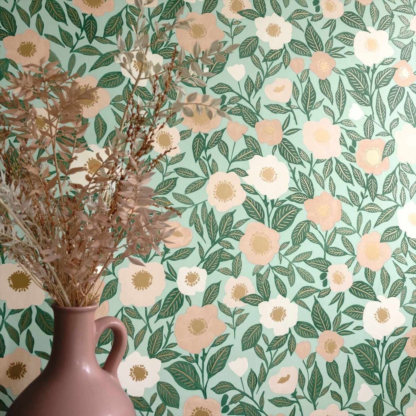 Lucky Wallpaper - Vert D'eau - Caselio - 104076157 - Premier Wallcovering