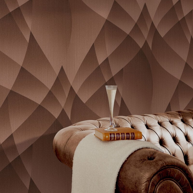 Lumina Geometric Metallic Wallpaper - Bronze - Erismann - 10374 - 48 - Premier Wallcovering