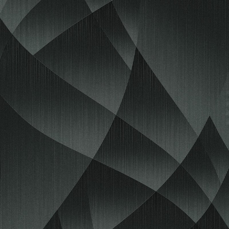Lumina Geometric Metallic Wallpaper - Black - Erismann - 10374 - 15 - Premier Wallcovering