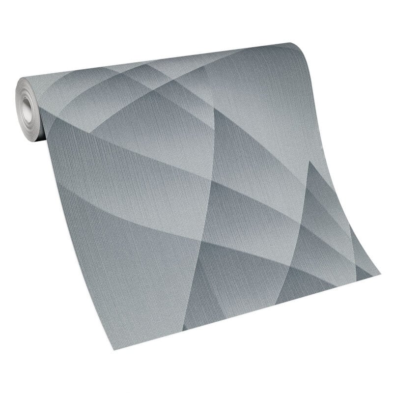 Lumina Geometric Metallic Wallpaper - Silver - Erismann - 10374 - 29 - Premier Wallcovering