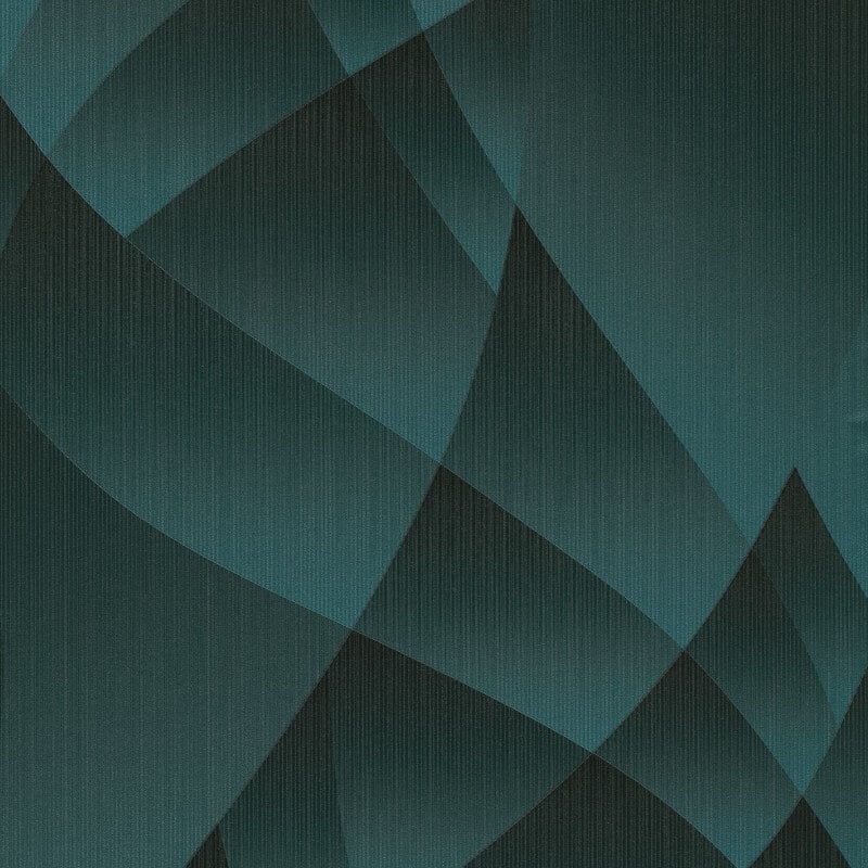 Lumina Geometric Metallic Wallpaper - Turquoise - Erismann - 10374 - 18 - Premier Wallcovering