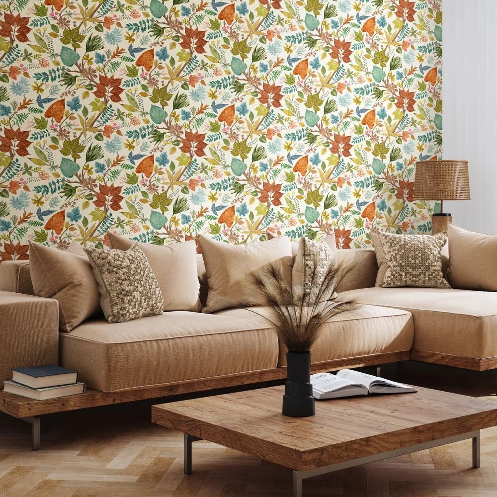 Lush Leaves Wallpaper - Marmalade - Ohpopsi - RON50121W - Premier Wallcovering