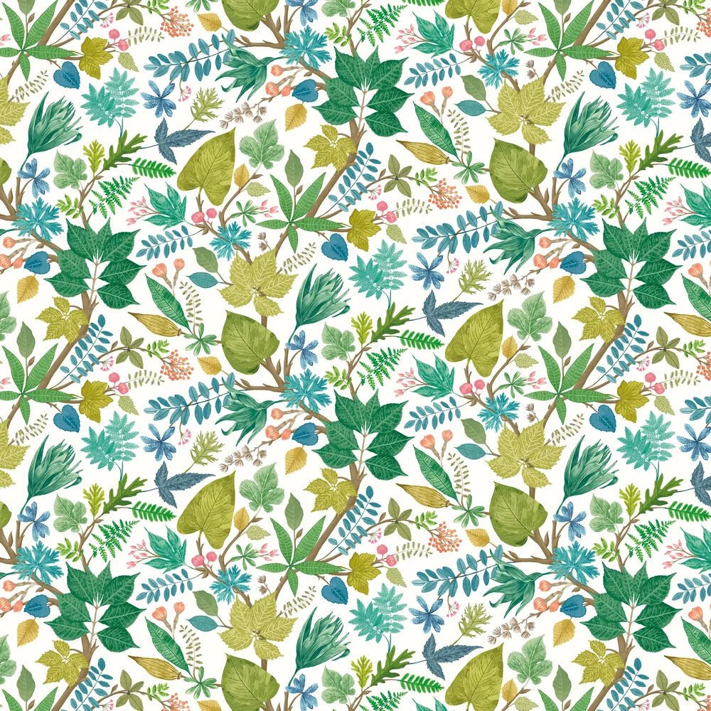 Lush Leaves Wallpaper - Fresh Fern - Ohpopsi - RON50116W - Premier Wallcovering