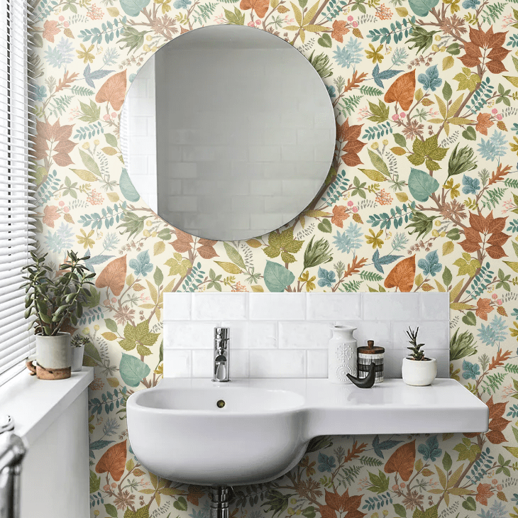 Lush Leaves Wallpaper - Marmalade - Ohpopsi - RON50121W - Premier Wallcovering