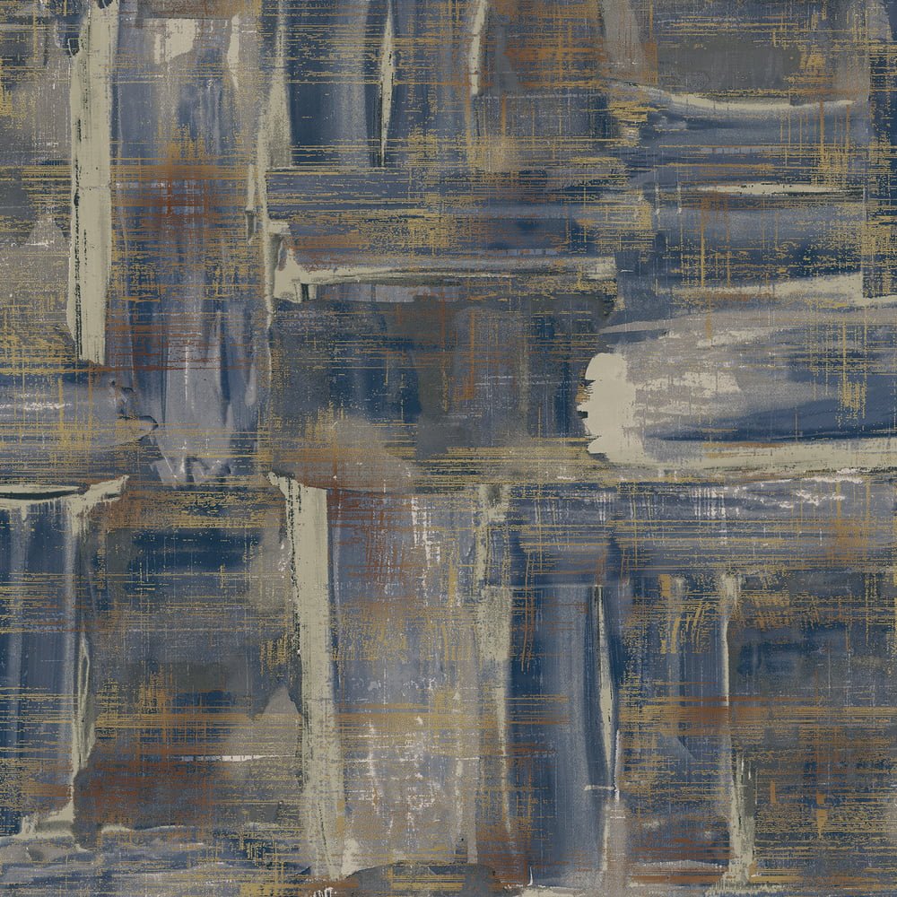 Lustre Abstract Wallpaper - Blue - Galerie - SM0602 - Premier Wallcovering