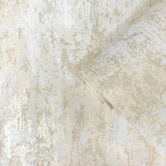 Lustre Concrete Wallpaper - Pale Gold - Galerie - SR28102 - Premier Wallcovering