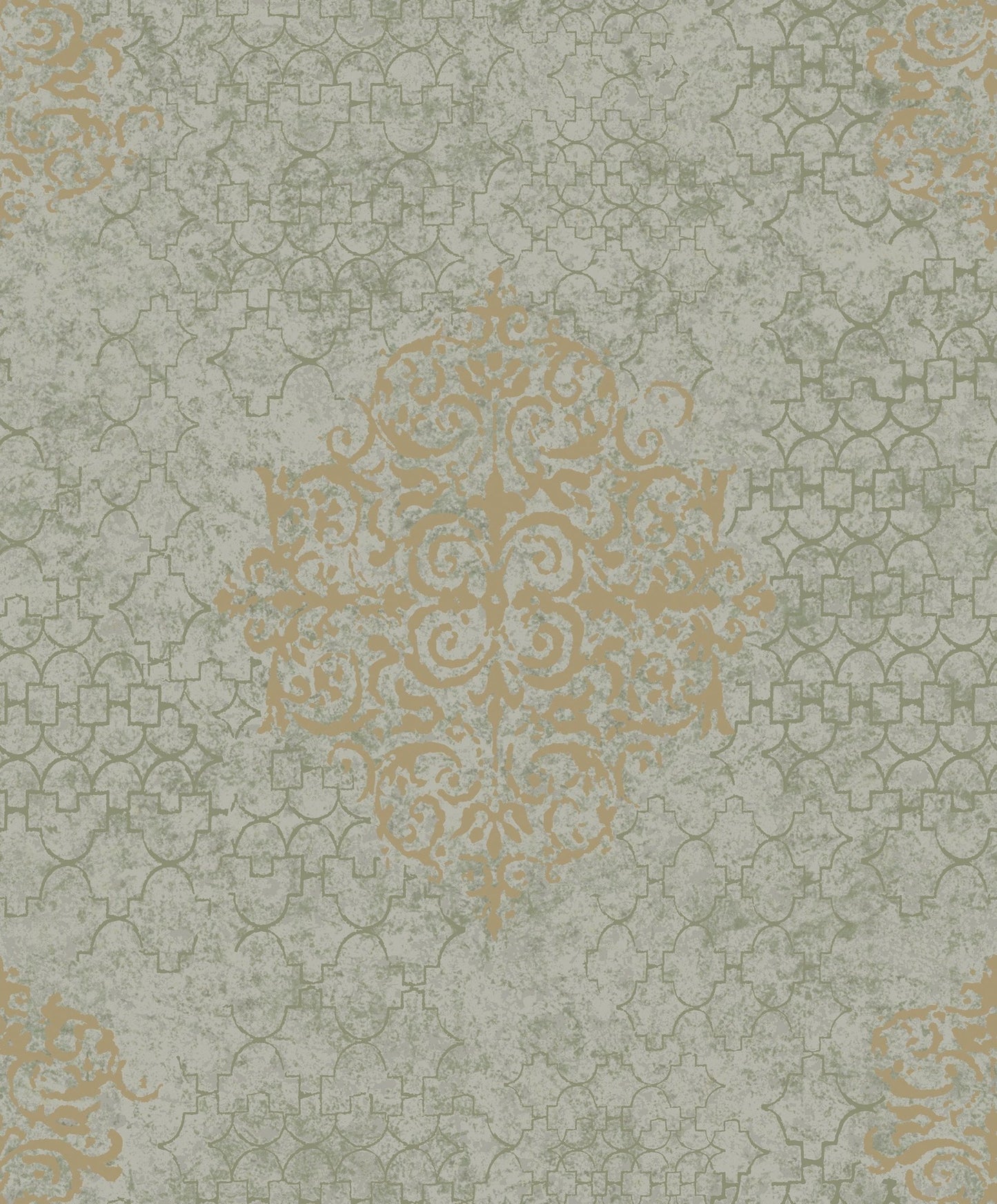 Lustre Damask Mottled Wallpaper - Bronze Brown - Galerie - CM2486 - Premier Wallcovering