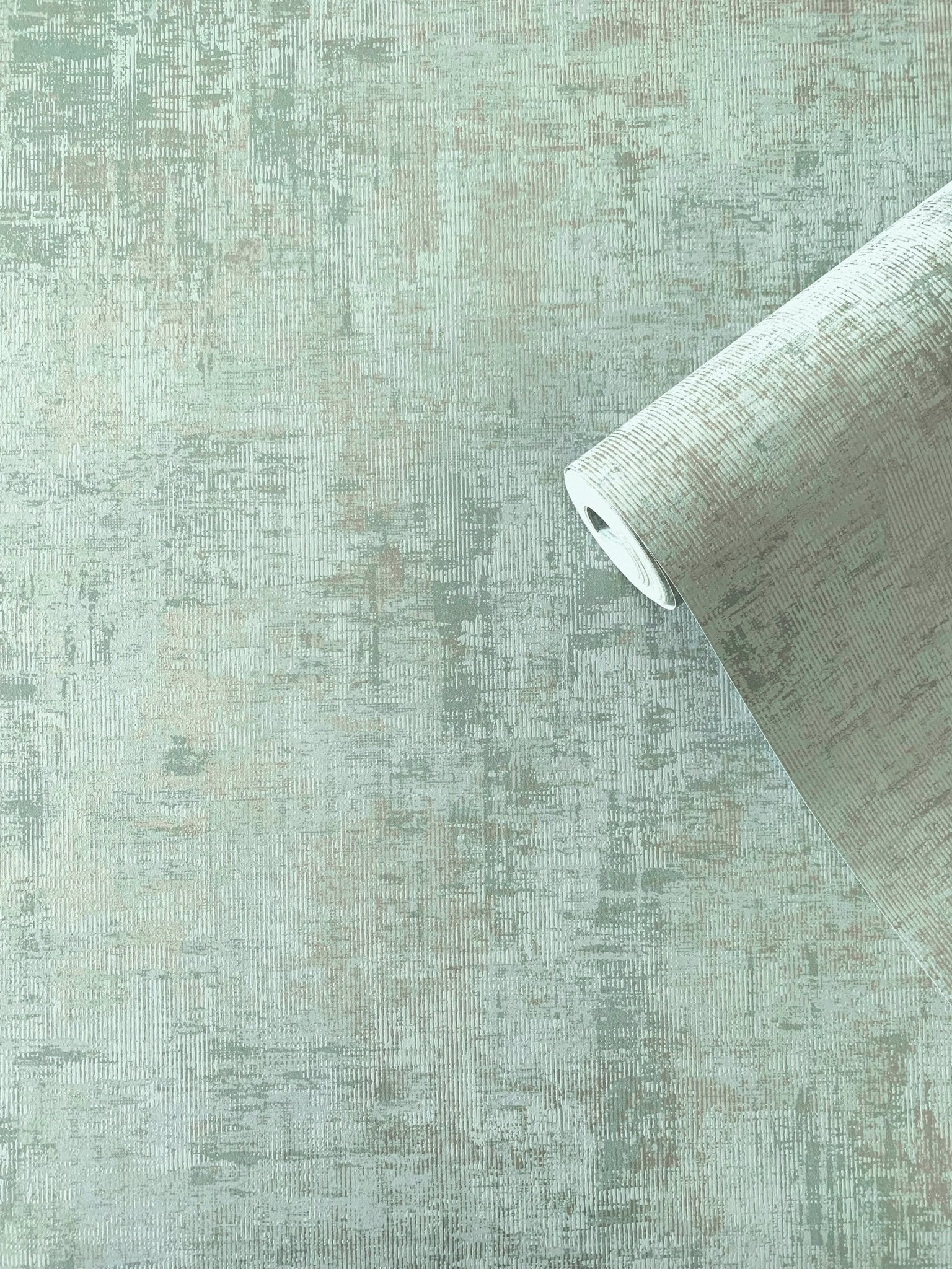 Lustre Distressed Wallpaper - Green - Galerie - SP - LS5007 - Premier Wallcovering