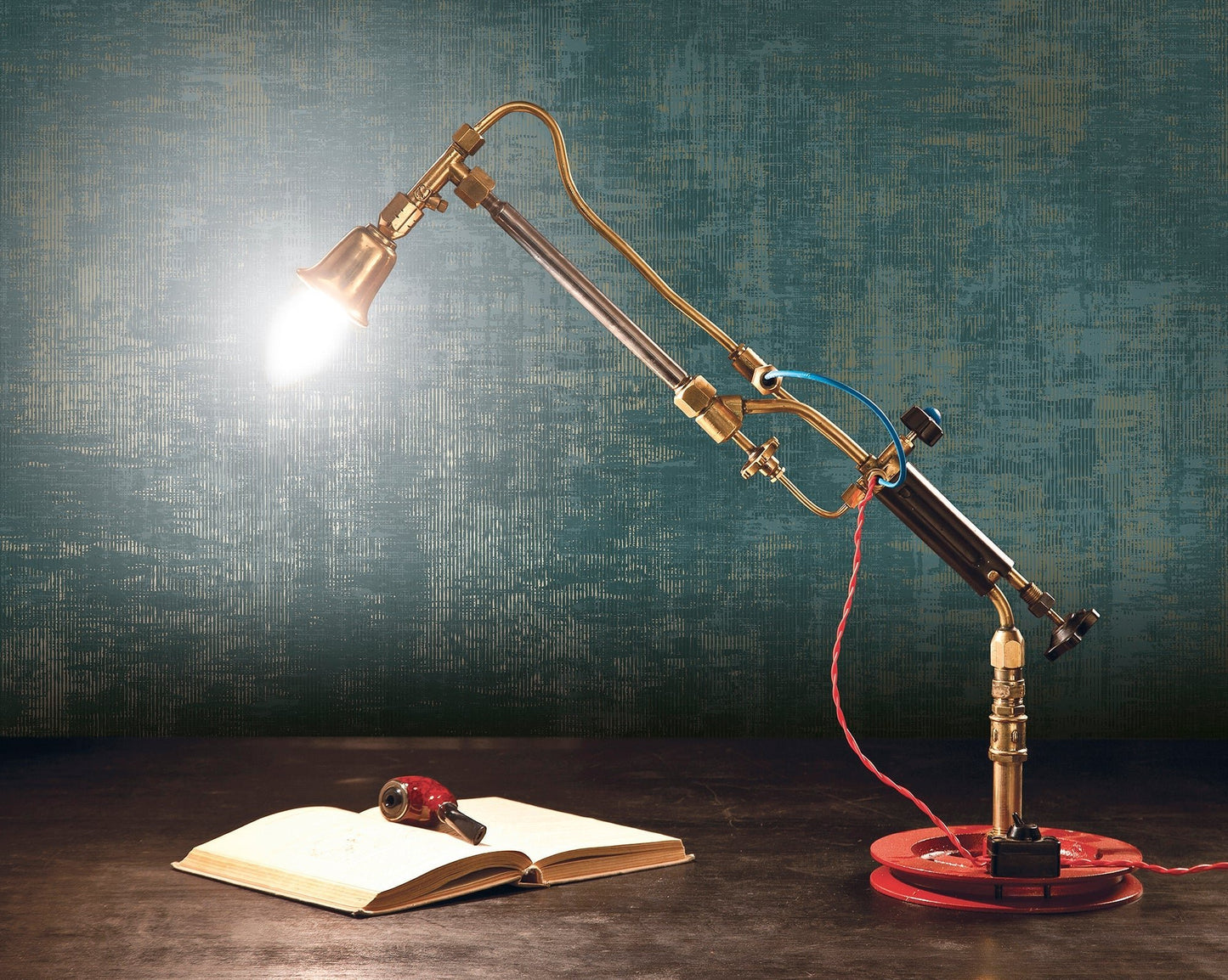 Lustre Distressed Wallpaper - Blue Green - Galerie - SP - LS5009 - Premier Wallcovering