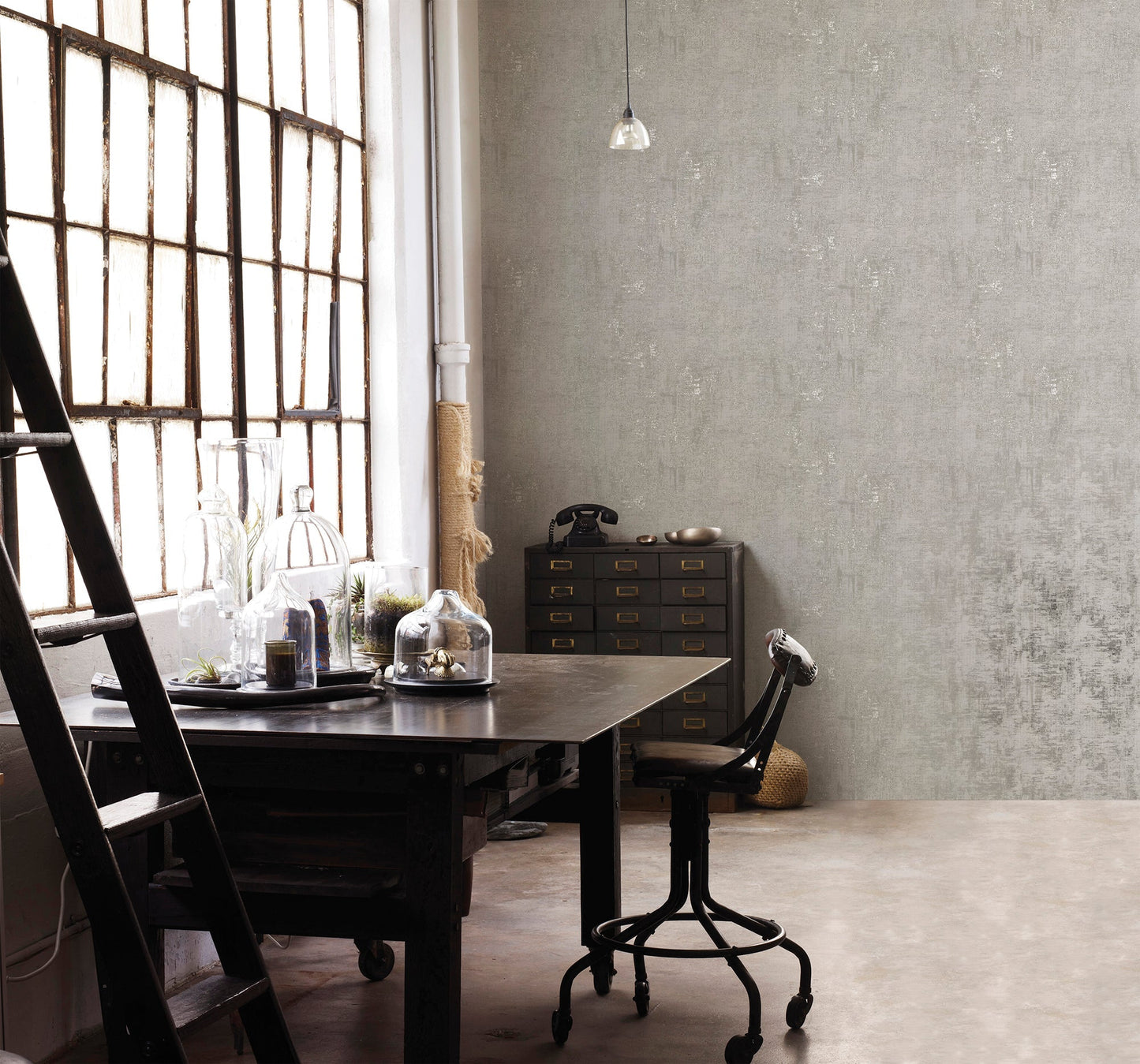 Lustre Distressed Wallpaper - Beige - Galerie - SP - LS5002 - Premier Wallcovering