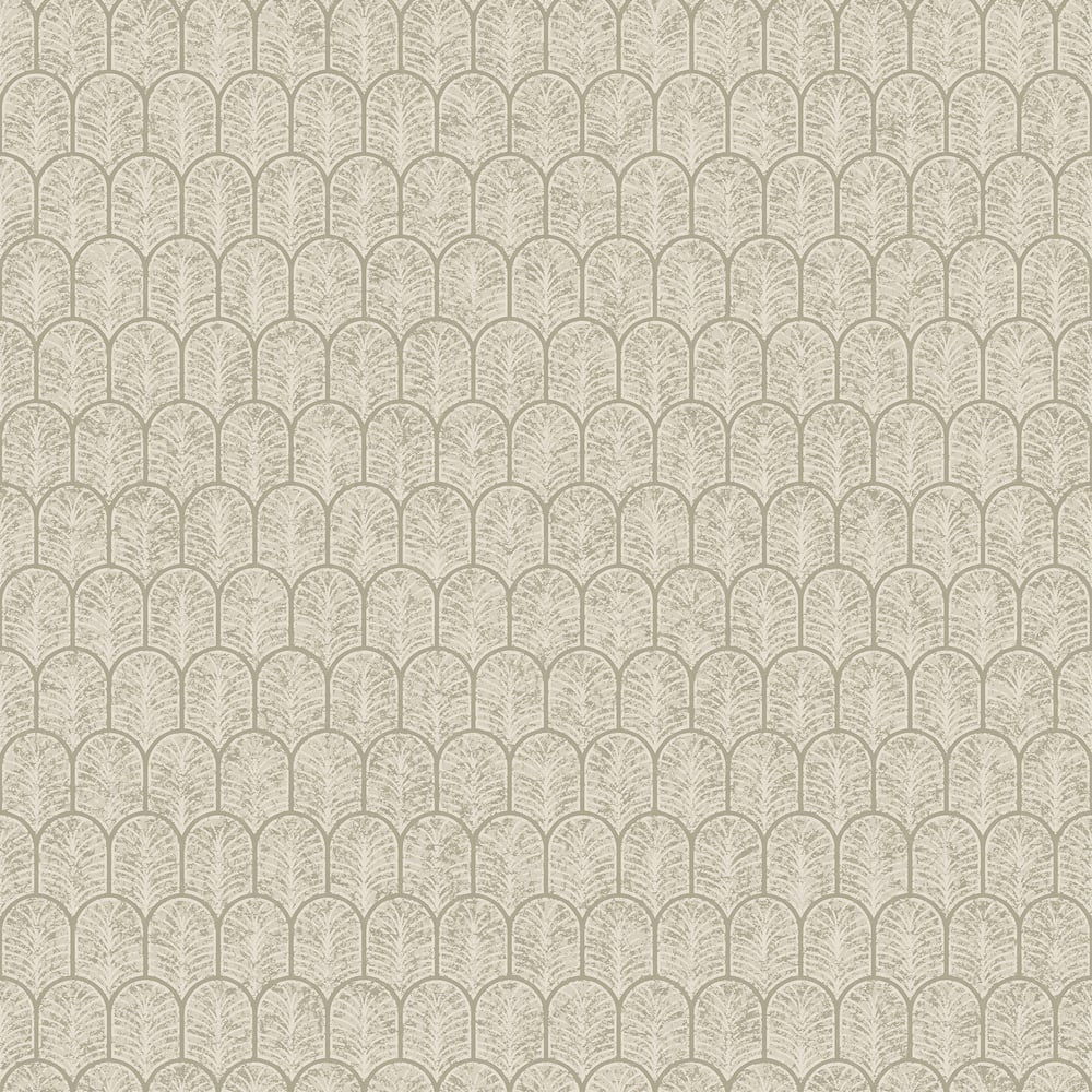 Lustre Geo Arch Wallpaper - Dark Cream - Galerie - F-VL6003 - Premier Wallcovering