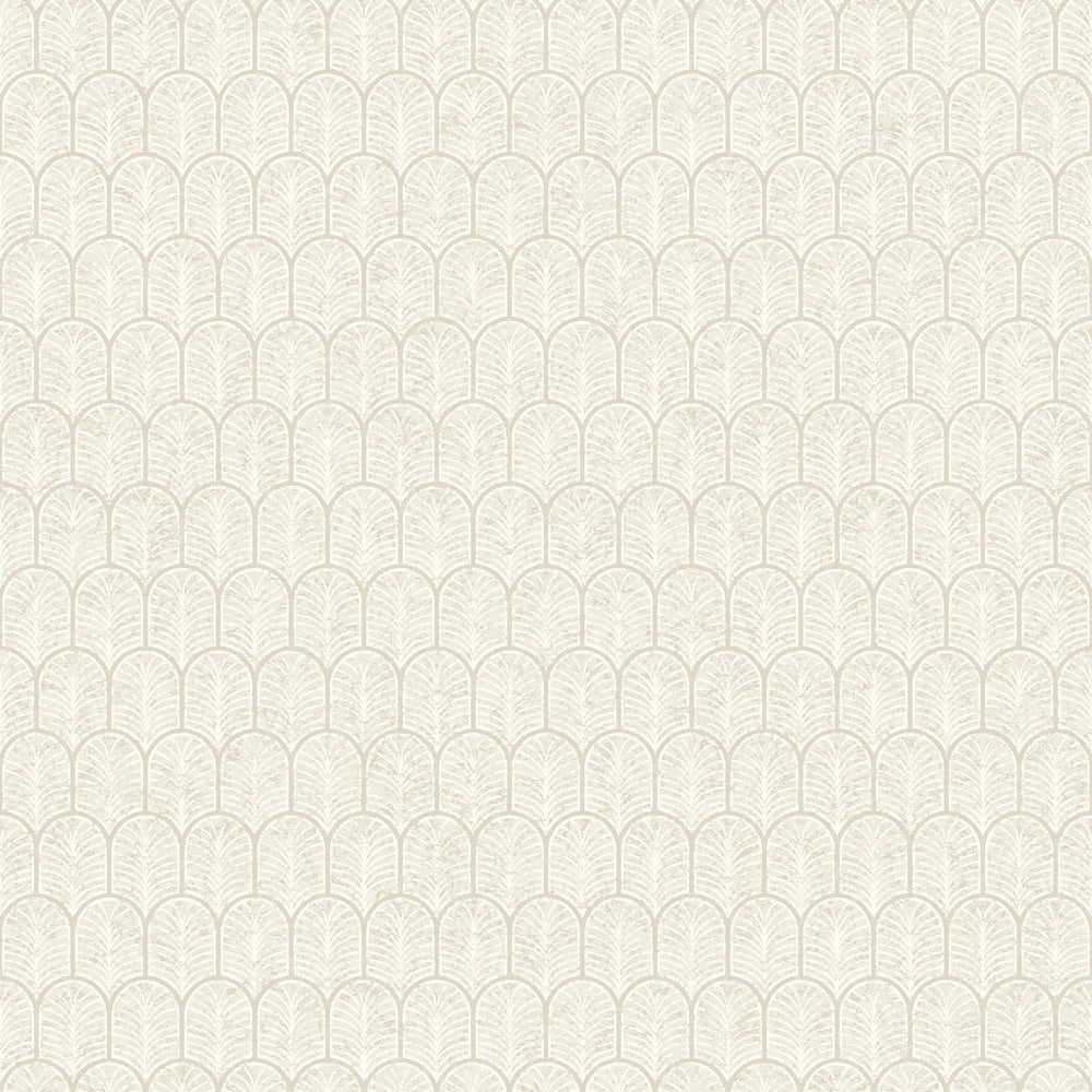 Lustre Geo Arch Wallpaper - White - Galerie - F-VL6001 - Premier Wallcovering