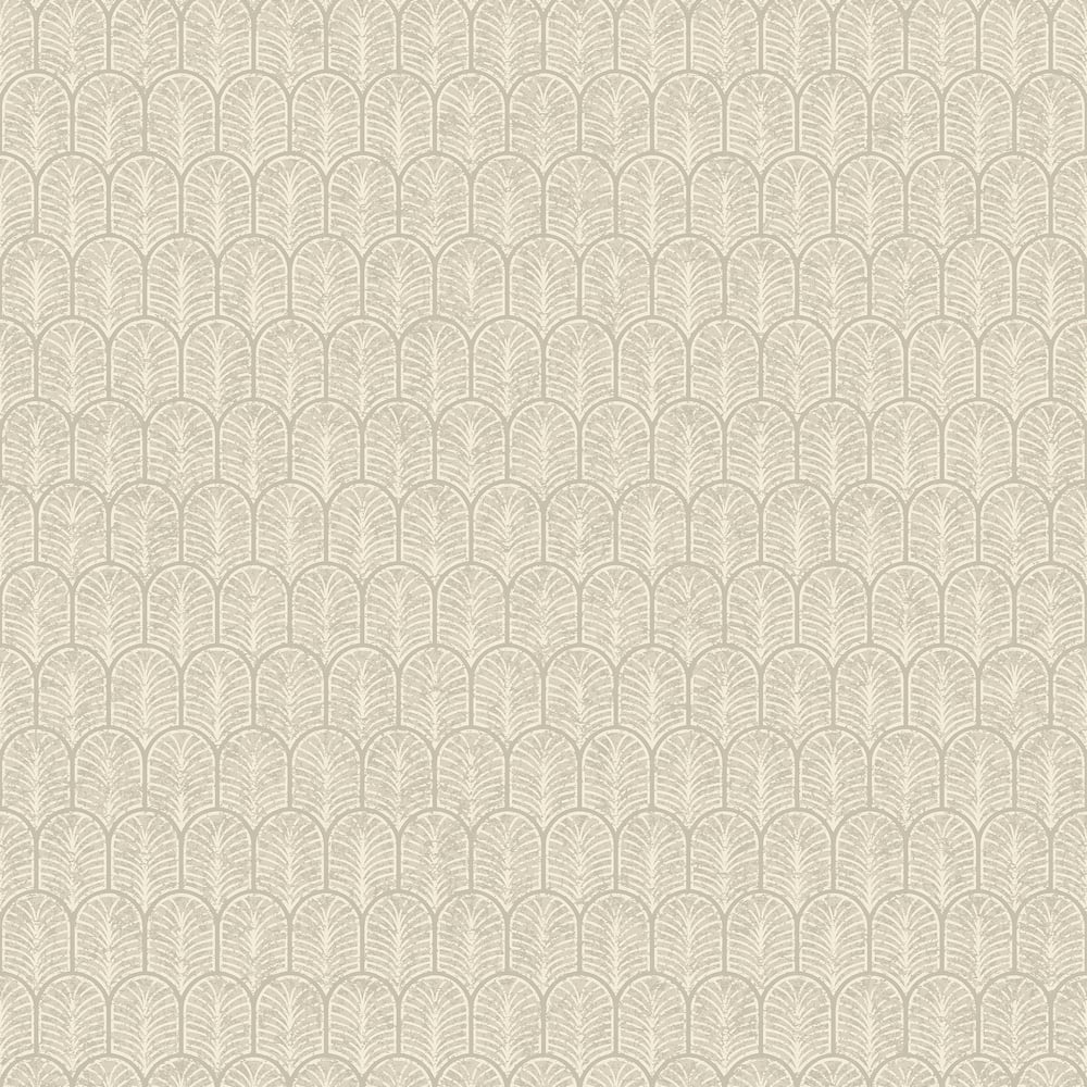 Lustre Geo Arch Wallpaper - Cream - Galerie - F-VL6002 - Premier Wallcovering