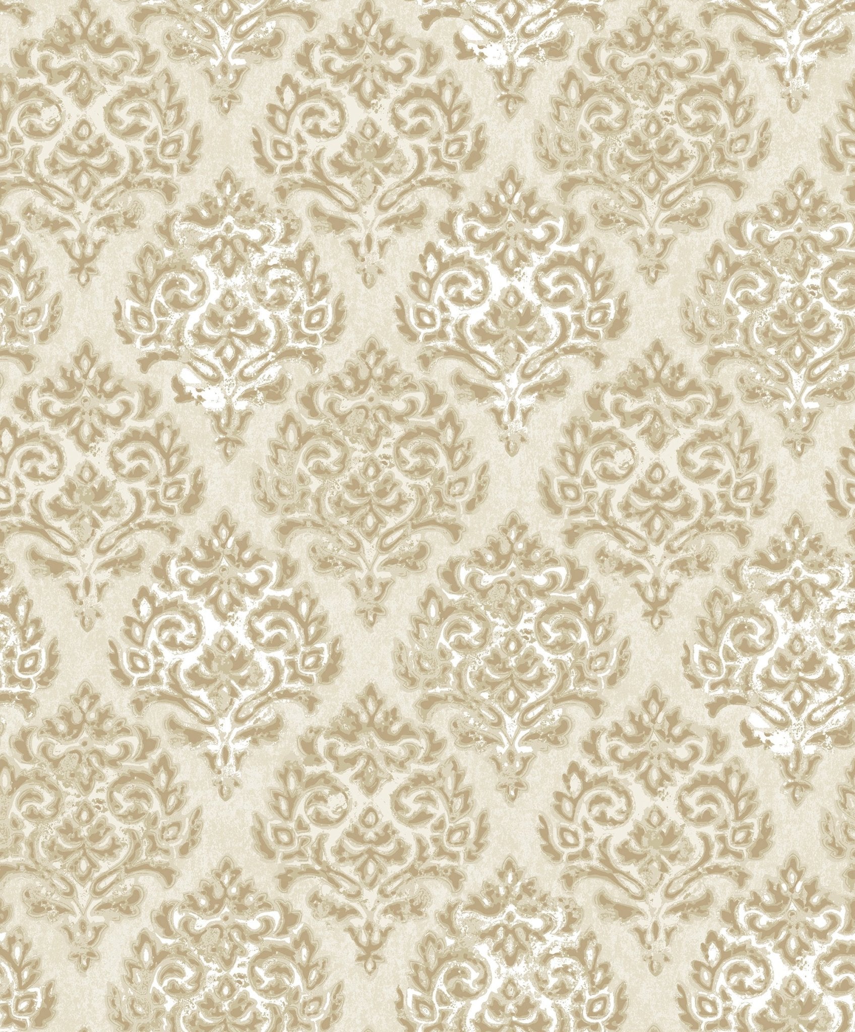 Lustre Modern Damask Wallpaper - Gold - Galerie - MT2009 - Premier Wallcovering
