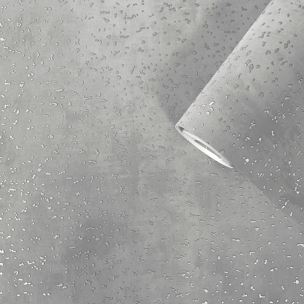 Lustre Spot Abstract Wallpaper - Silver Grey - Galerie - DWP0019-05 - Premier Wallcovering