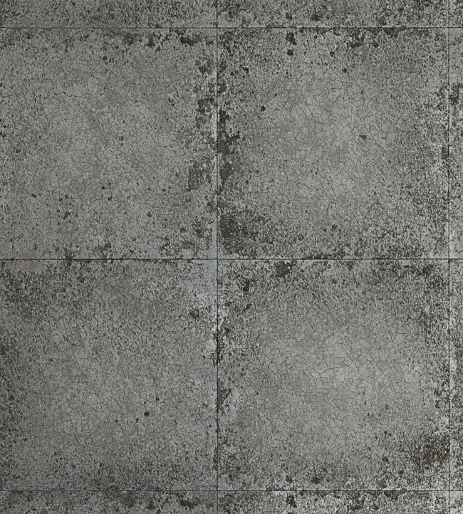 Lustre Tile Wallpaper - Pewter - ZTOT312830 - Zoffany - Premier Wallcovering
