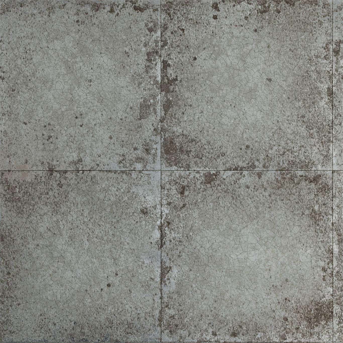 Lustre Tile Wallpaper - Pewter - ZTOT312830 - Zoffany - Premier Wallcovering