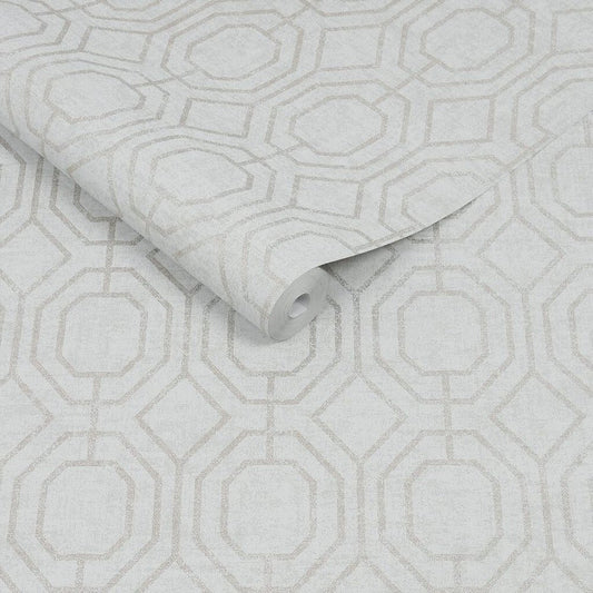 Luxe Geo Wallpaper - Champagne - Superfresco Easy - 115931 - Premier Wallcovering