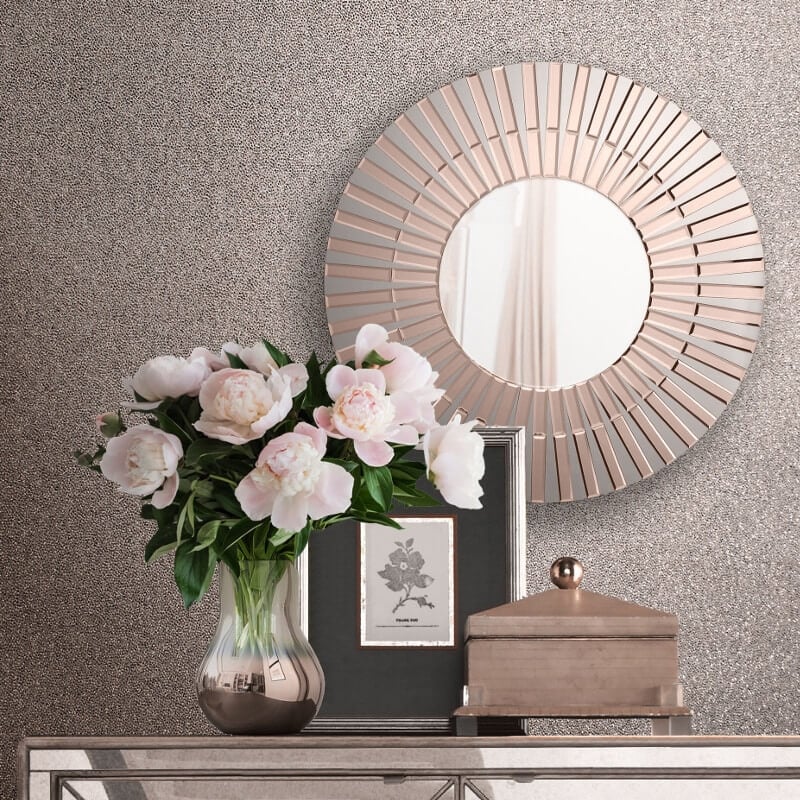 Luxe Plain Texture Metallic Glitter Wallpaper - Rose Gold - Lipsy London - 144812 - Premier Wallcovering