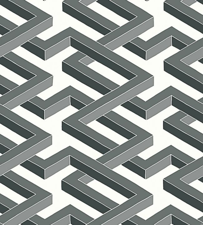 Luxor Wallpaper - Black on White - 105/1002 - Cole & Son - Premier Wallcovering