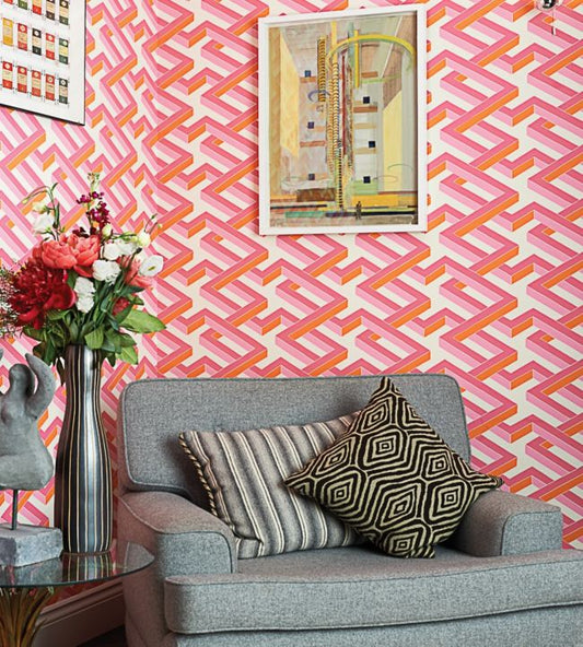 Luxor Wallpaper - Metallic Bronze on Slate Grey - 105/1001 - Cole & Son - Premier Wallcovering