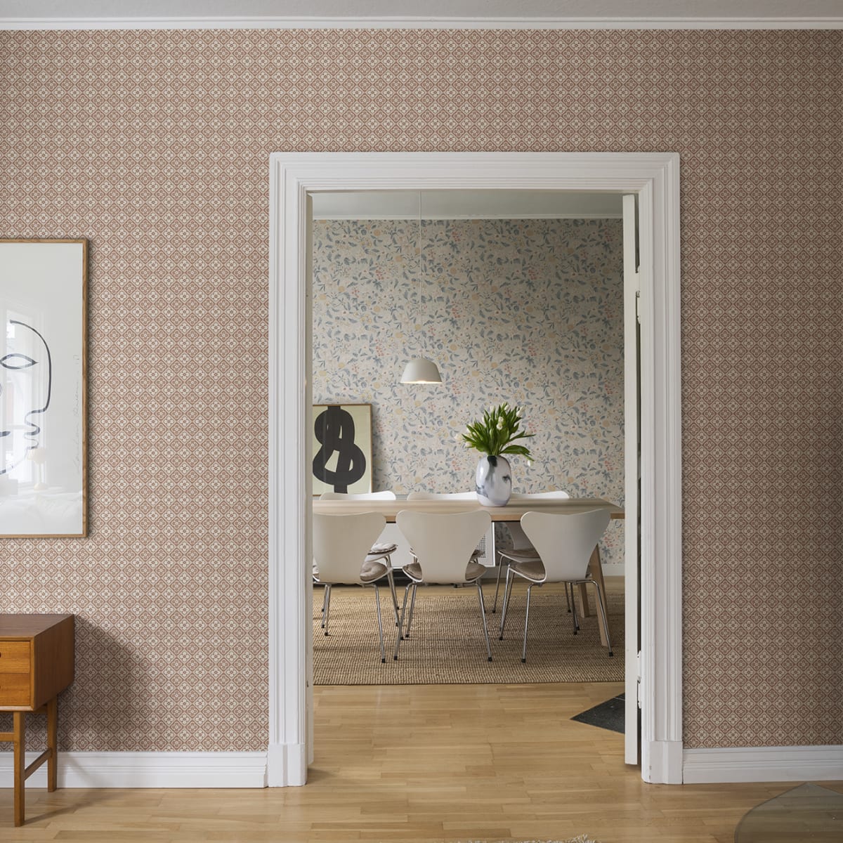 Lyckan Wallpaper - Copper - Sandberg - S10151 - Premier Wallcovering