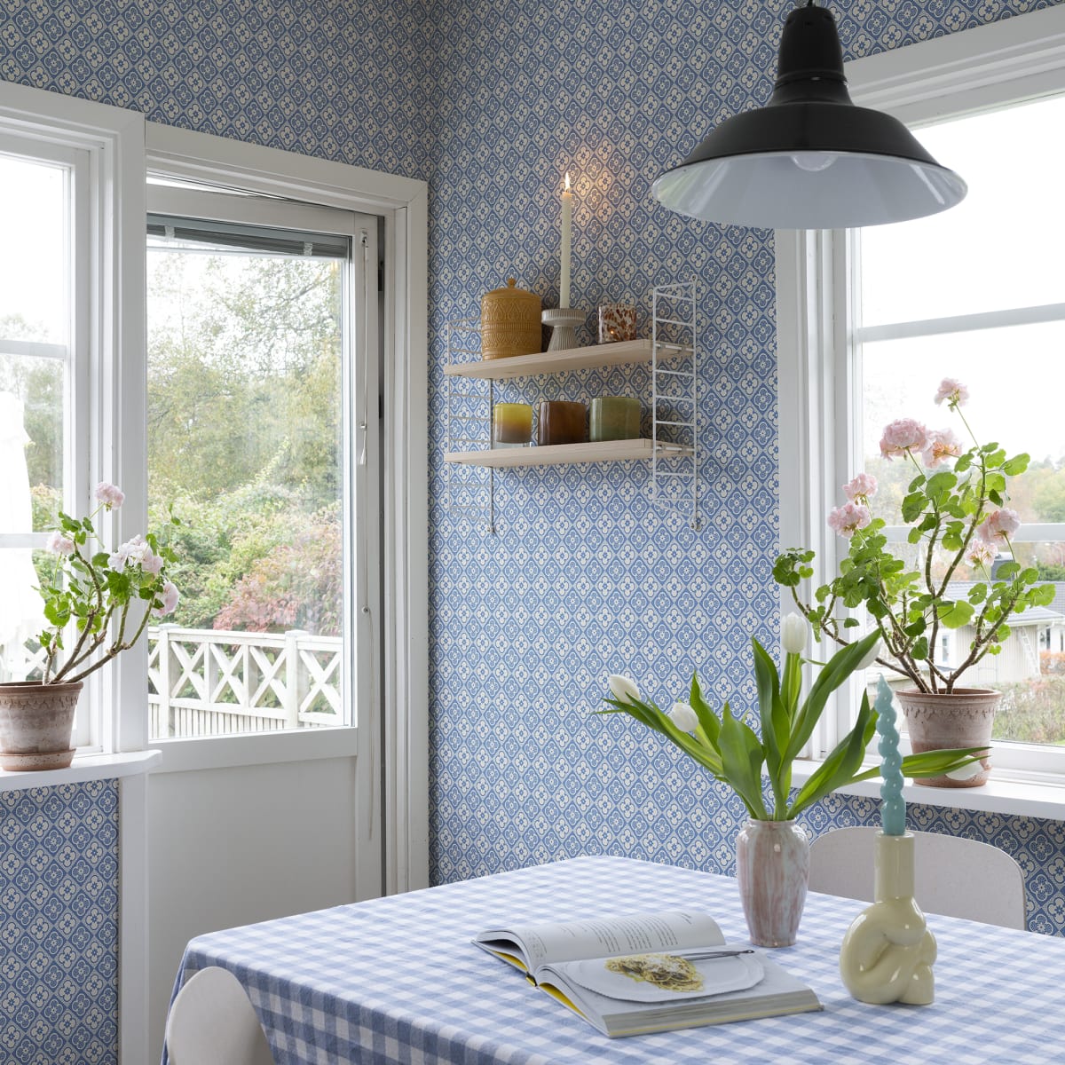 Lyckan Wallpaper - Sapphire - Sandberg - S10150 - Premier Wallcovering