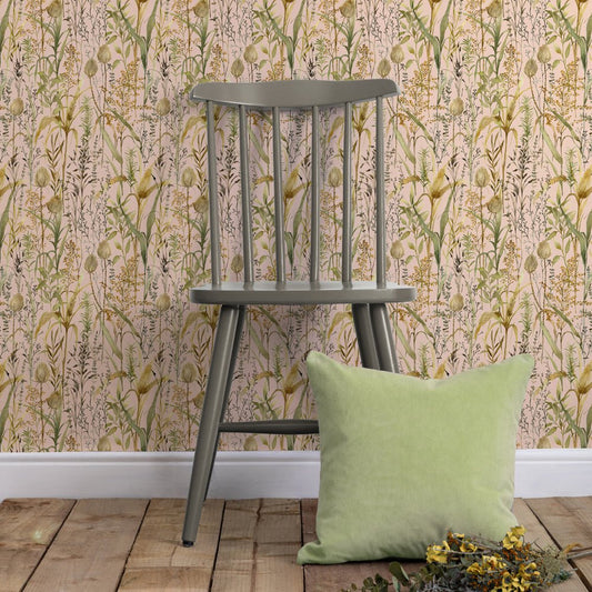 Lydiard Wallpaper - Apricot - Voyage Maison - LYDIARD/WPO/APR - Premier Wallcovering