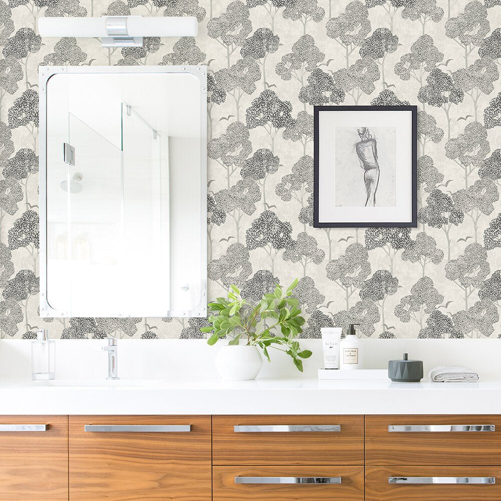 Lykke Wallpaper - Black - A Street Prints - FD26541 - Premier Wallcovering
