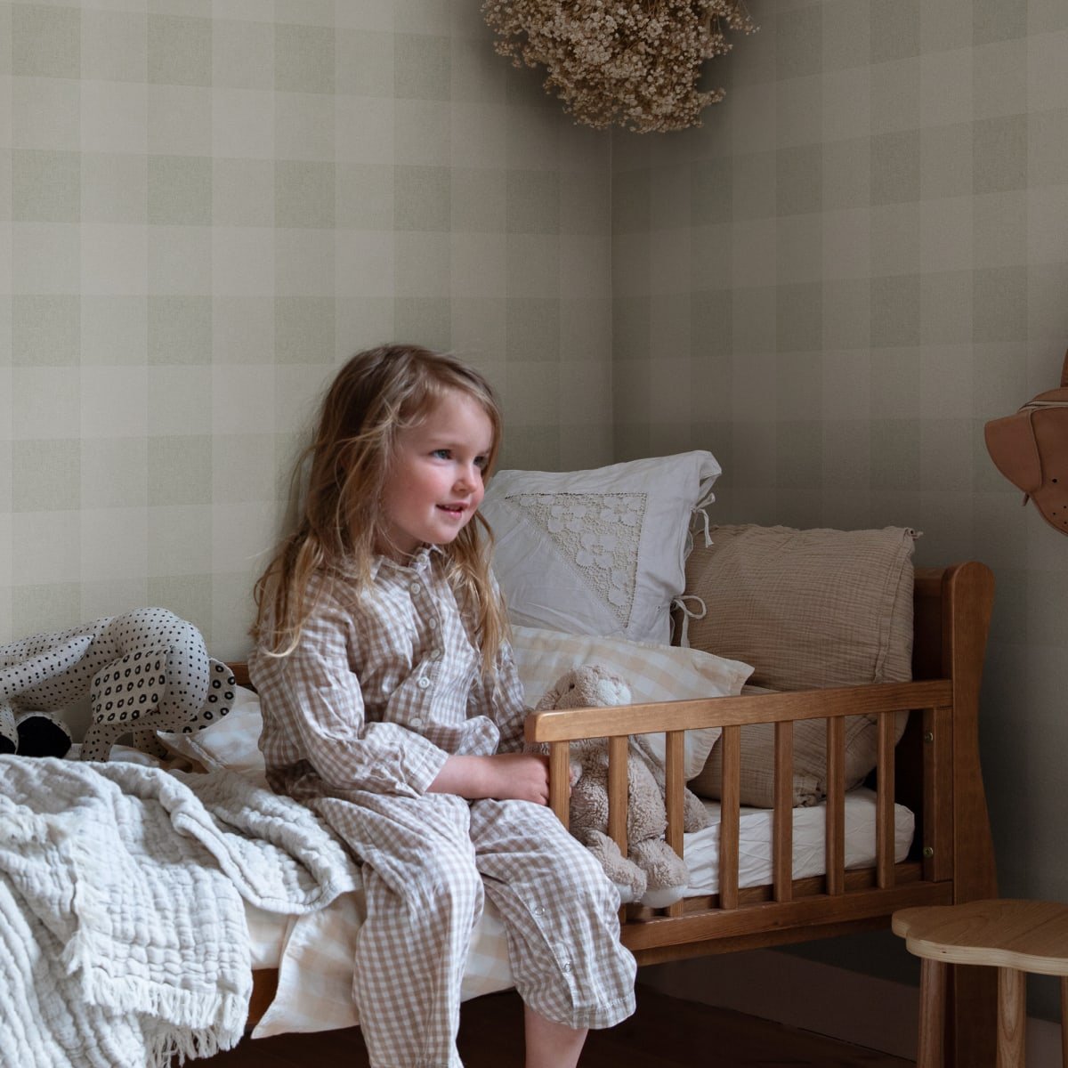 Lykke Wallpaper - Spring Green - Sandberg - S10228 - Premier Wallcovering