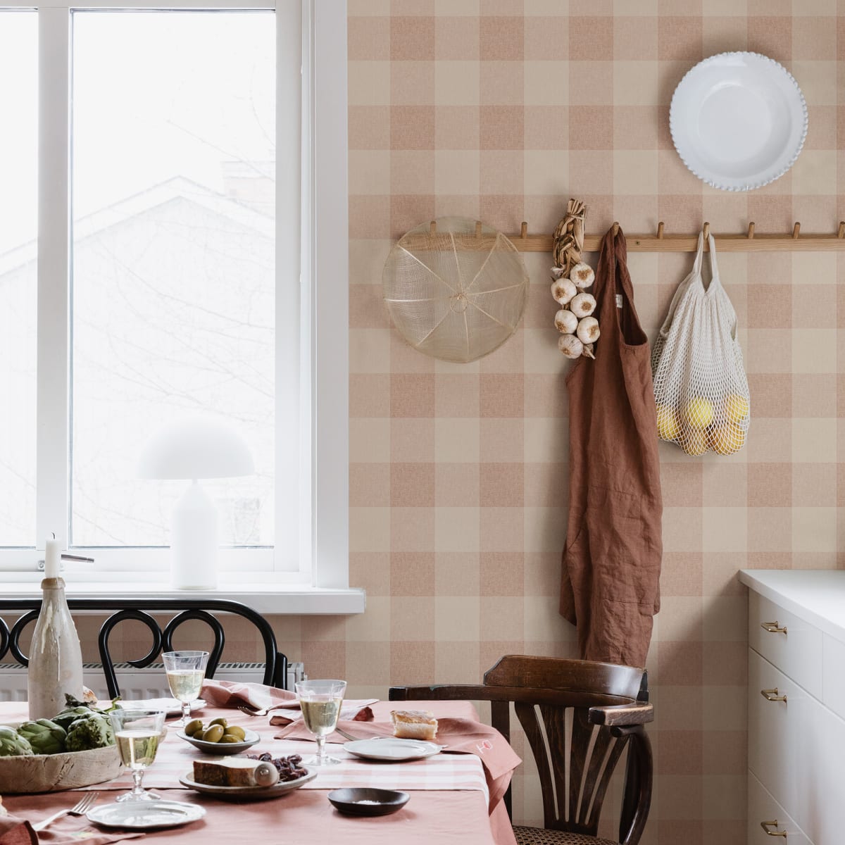 Lykke Wallpaper - Terracotta - Sandberg - S10230 - Premier Wallcovering
