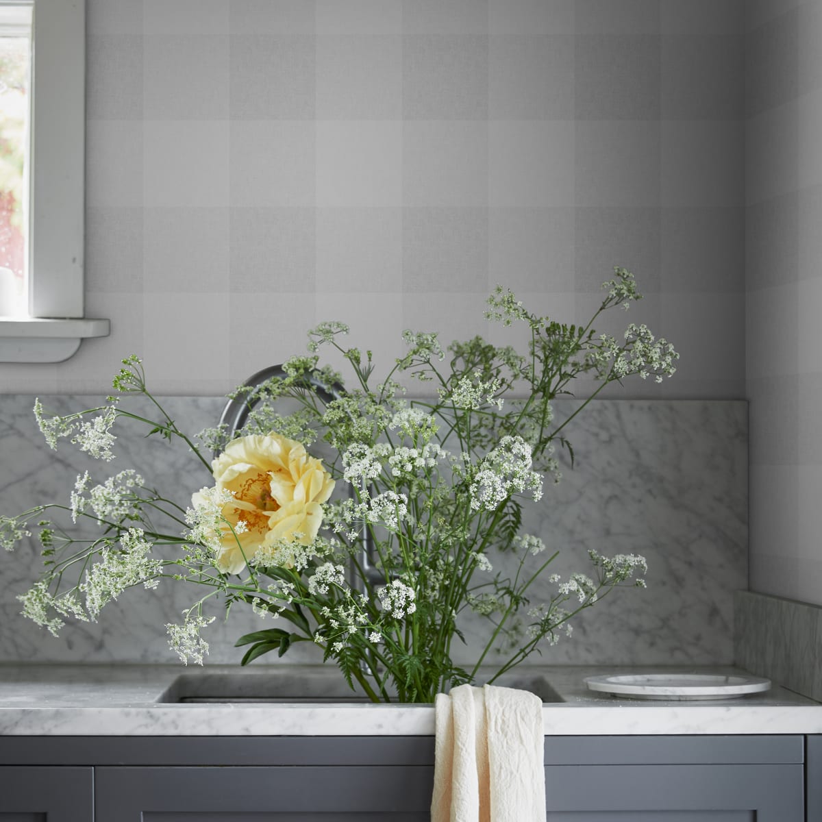 Lykke Wallpaper - Mineral Gray - Sandberg - S10212 - Premier Wallcovering