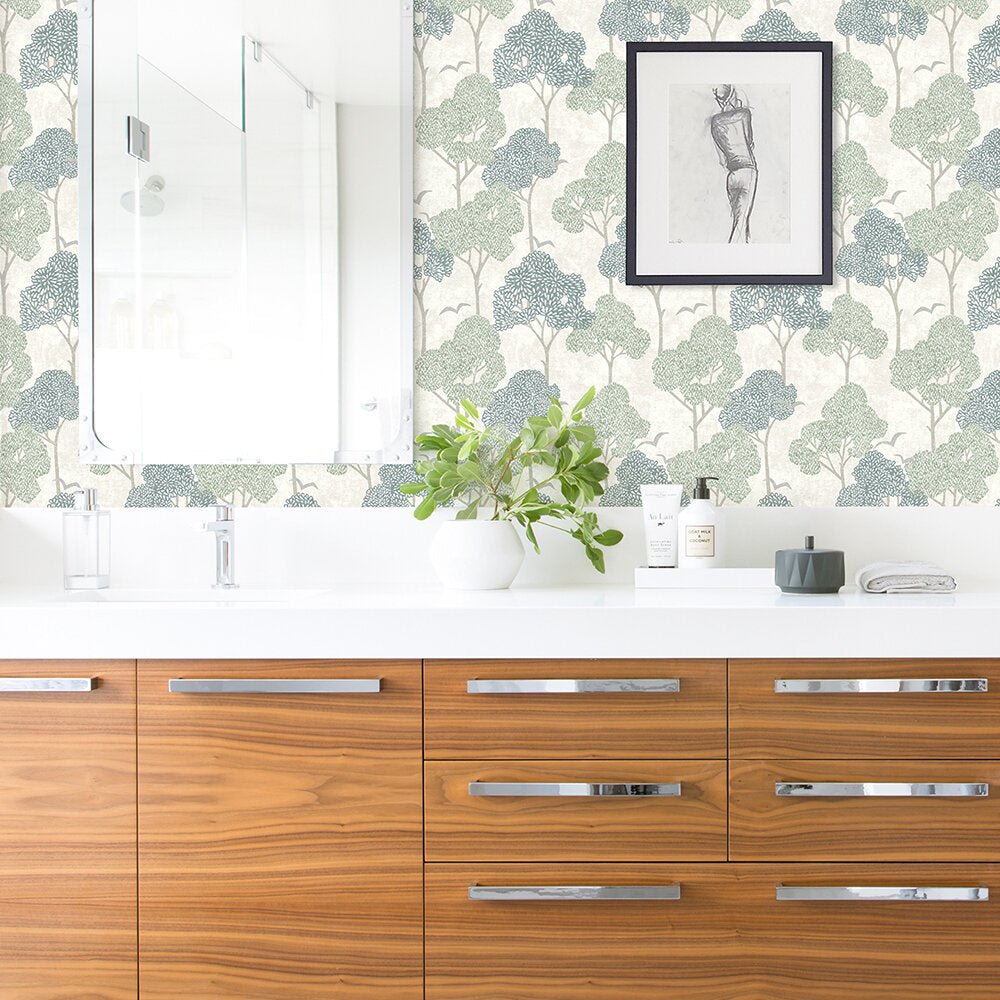 Lykke Wallpaper - Green - A Street Prints - FD26542 - Premier Wallcovering