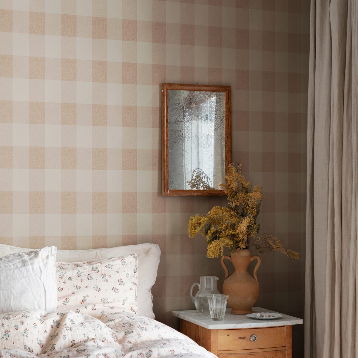 Lykke Wallpaper - Terracotta - Sandberg - S10230 - Premier Wallcovering