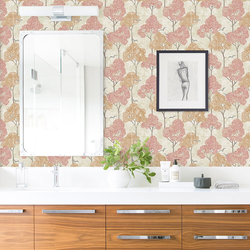 Lykke Wallpaper - Coral - A Street Prints - FD26544 - Premier Wallcovering