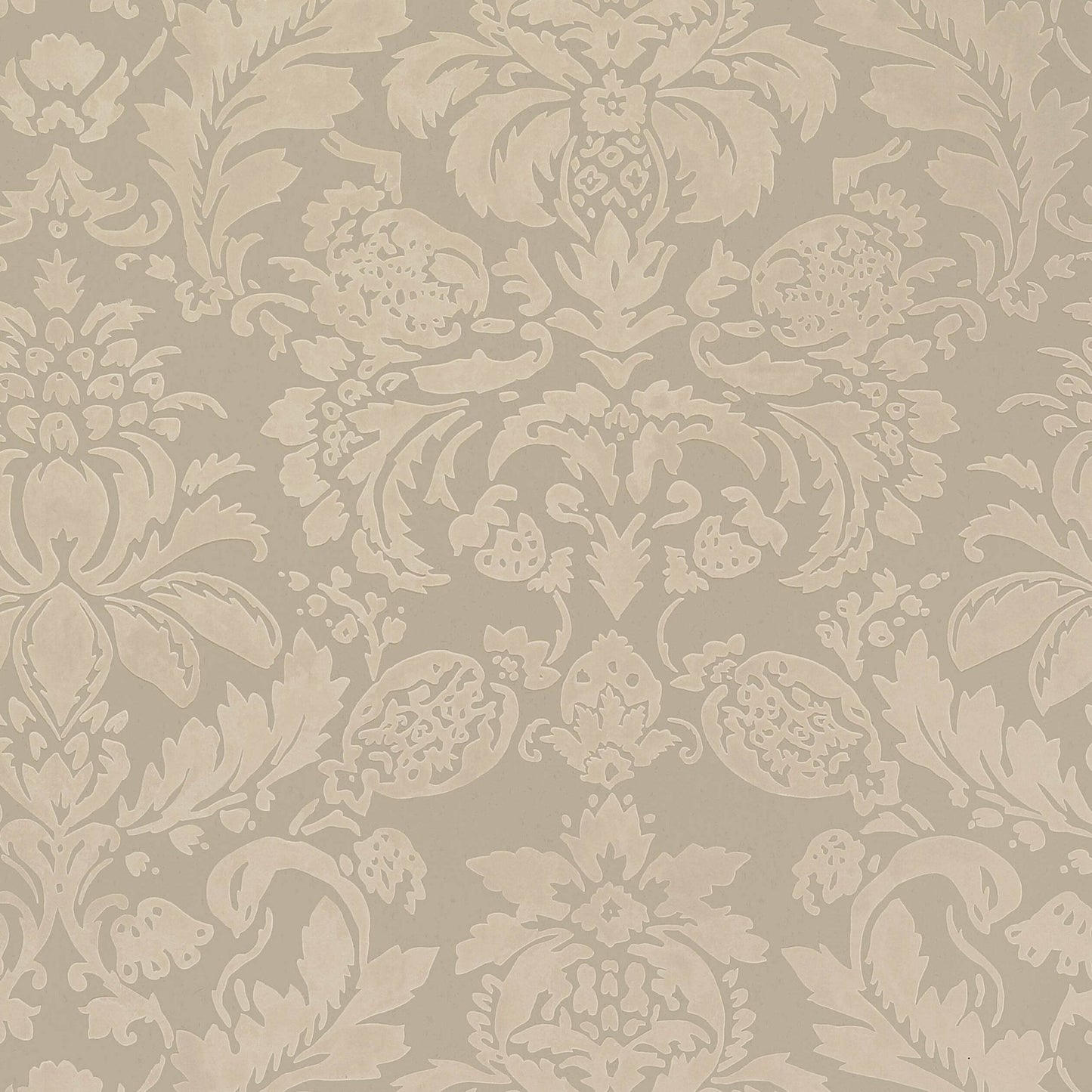 Lyndon Damask Wallpaper - Taupe - Thibaut - T10031 - Premier Wallcovering