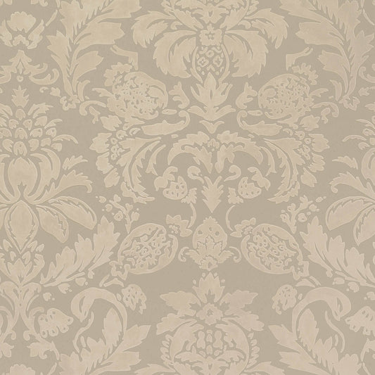 Lyndon Damask Wallpaper - Taupe - Thibaut - T10031 - Premier Wallcovering