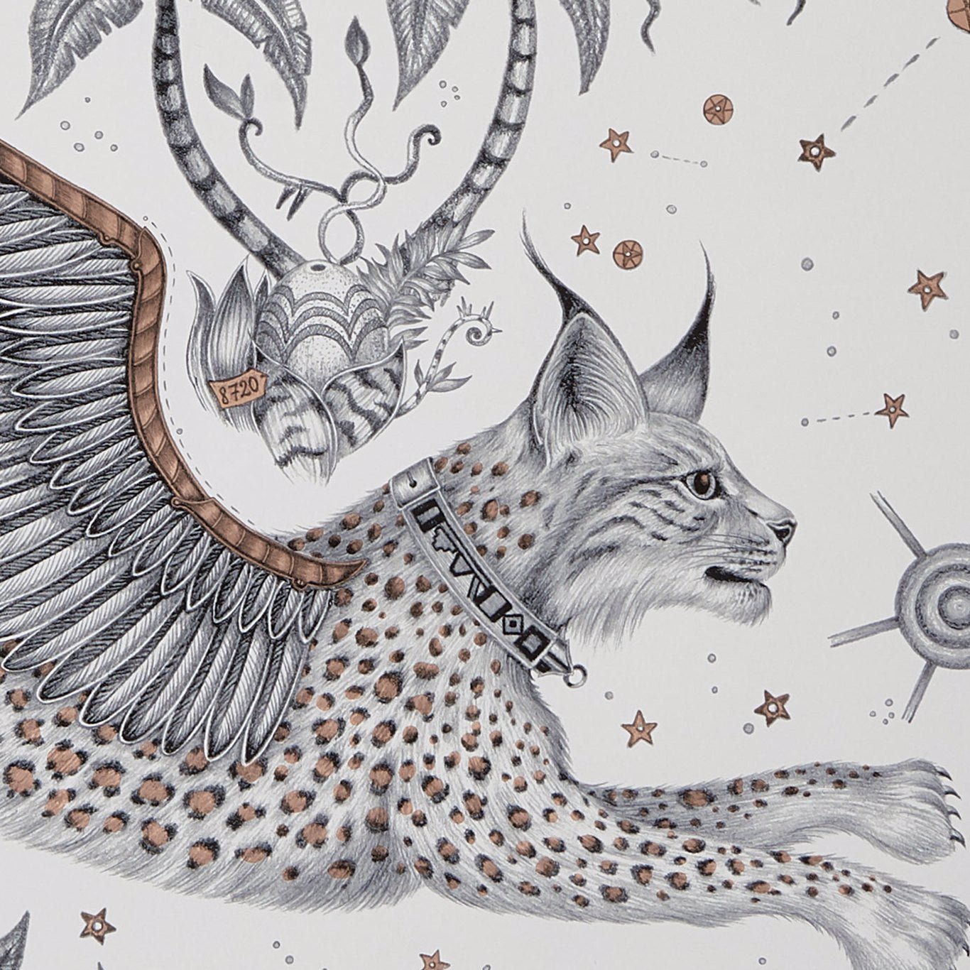 Lynx Wallpaper - Nude - Clarke & Clarke - Emma J Shipley - W0118/04 - Premier Wallcovering