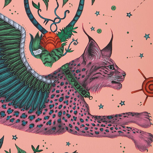Lynx Wallpaper - Coral - Clarke & Clarke - Emma J Shipley - W0118/01 - Premier Wallcovering