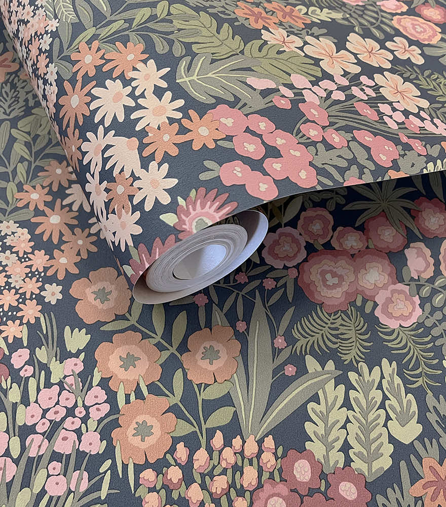 Lysandra Wallpaper - Navy / Multi - Holden Décor - 91921 - Premier Wallcovering