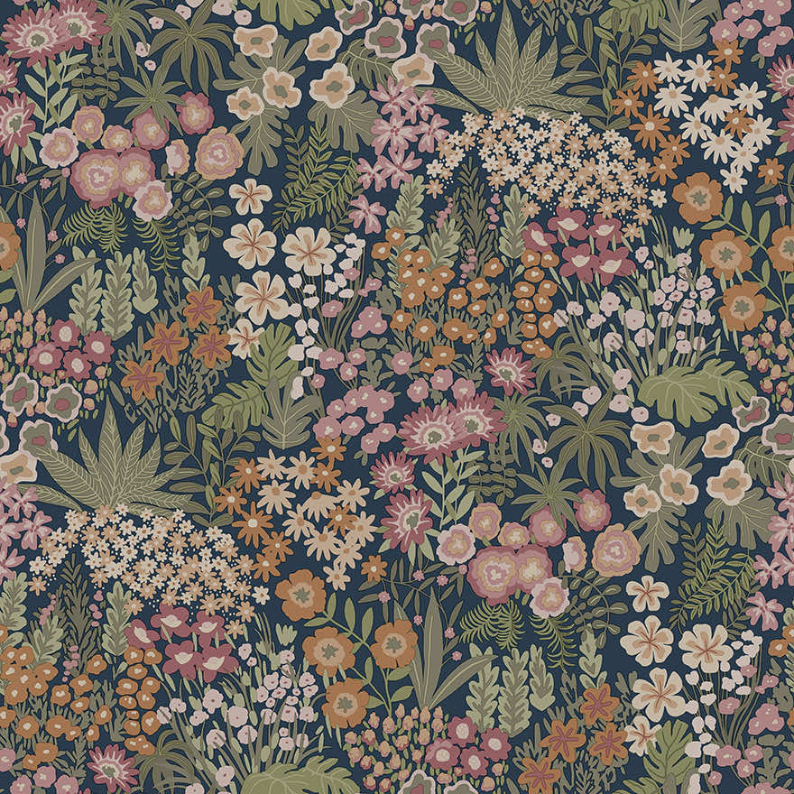 Lysandra Wallpaper - Navy / Multi - Holden Décor - 91921 - Premier Wallcovering