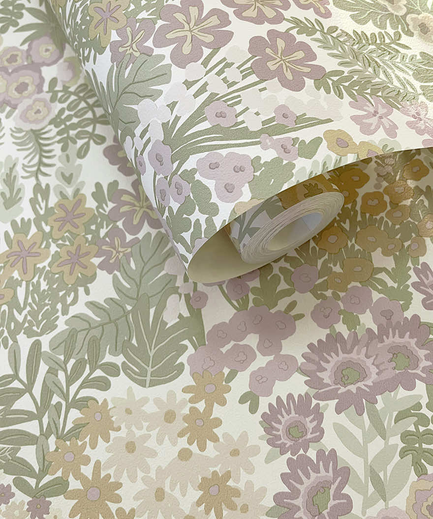 Lysandra Wallpaper - Cream / Heather - Holden Décor - 91923 - Premier Wallcovering