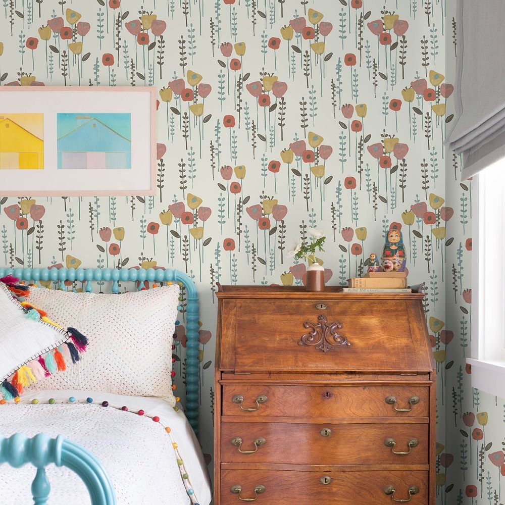 Mabel Wallpaper - Coral Mustard - A Street Prints - FD27278 - Premier Wallcovering