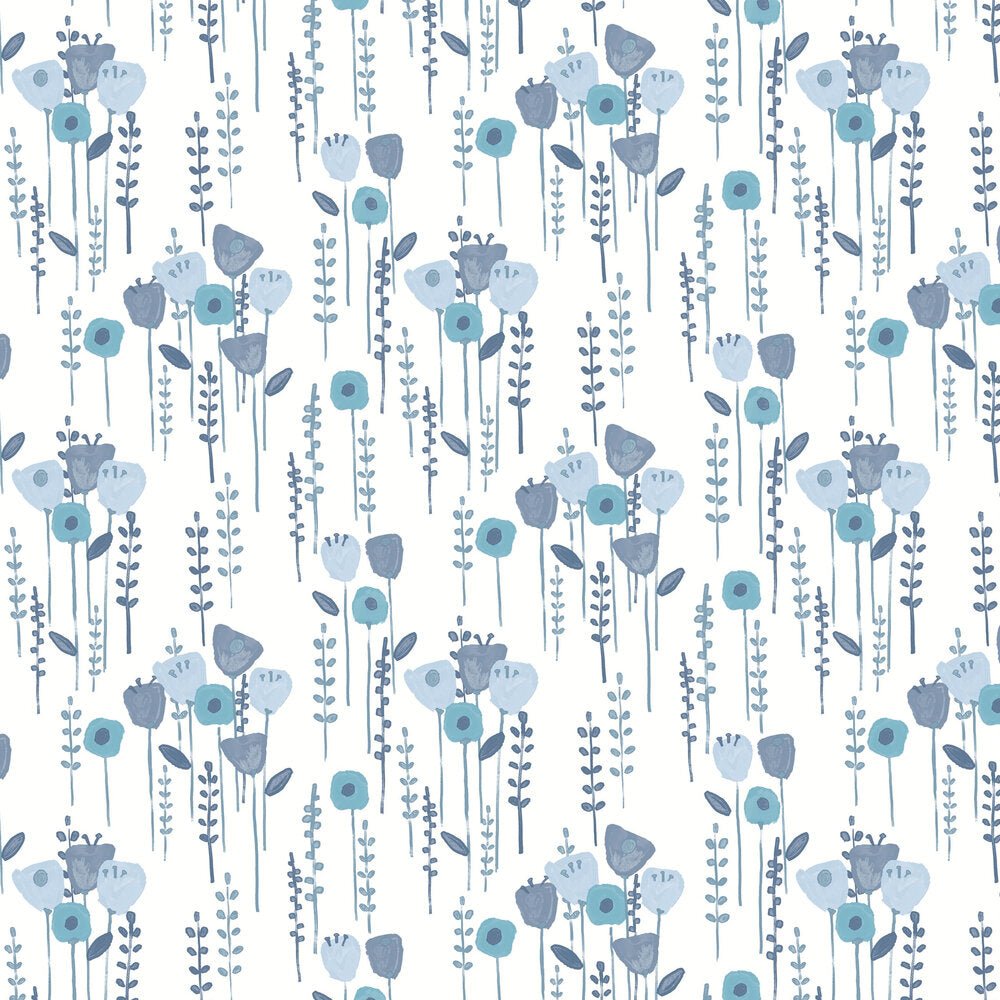 Mabel Wallpaper - Blue - A Street Prints - FD27274 - Premier Wallcovering