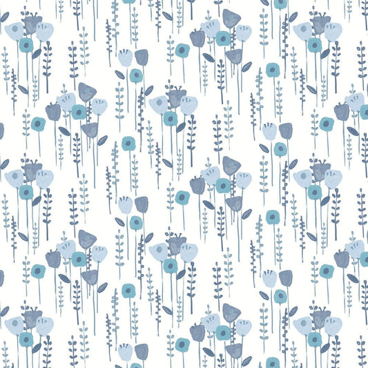 Mabel Wallpaper - Blue - A Street Prints - FD27274 - Premier Wallcovering