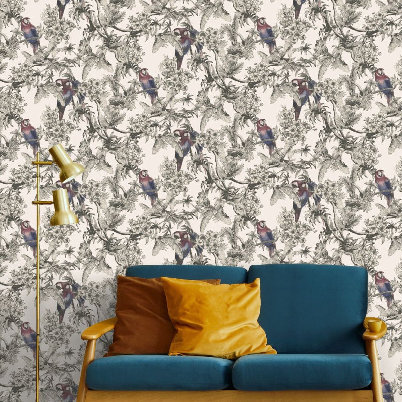 Macaw Eden Wallpaper - Blush - Ted Baker - 13087 - Premier Wallcovering