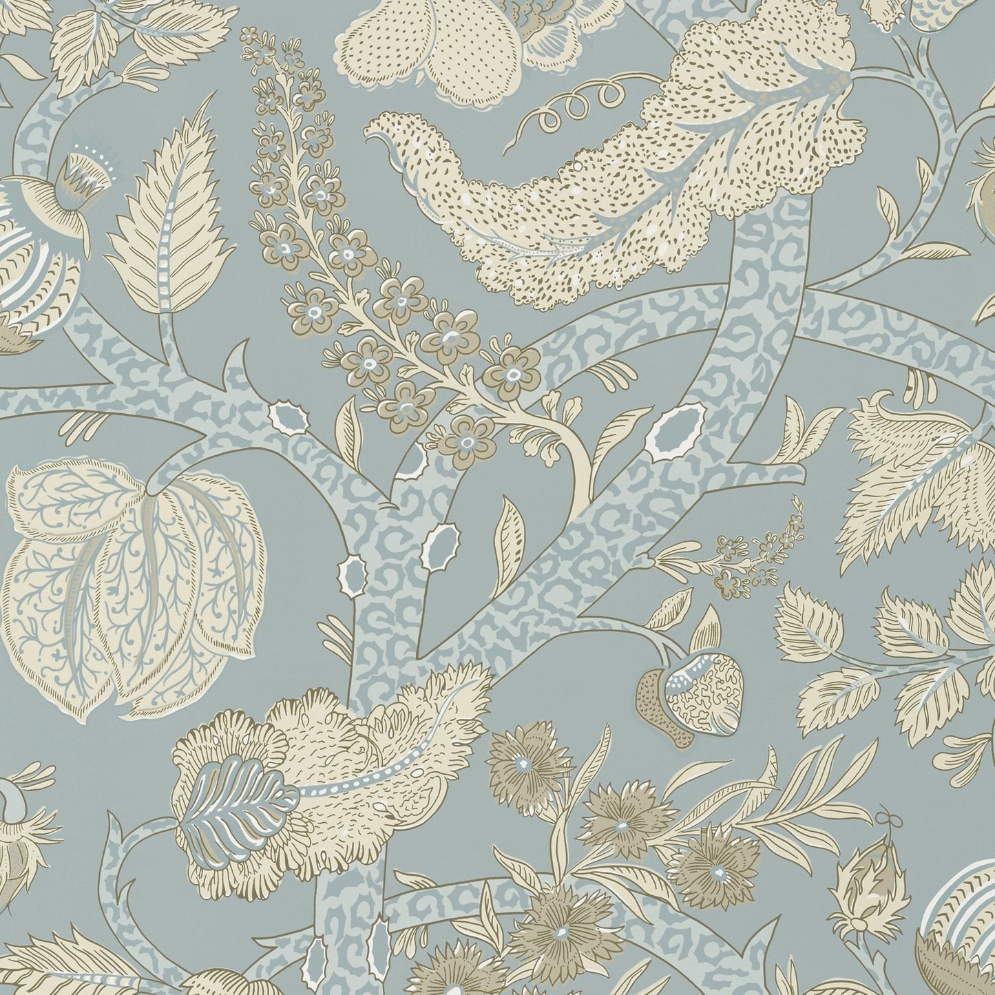 Macbeth Wallpaper - Aqua - Thibaut - T72623 - Premier Wallcovering